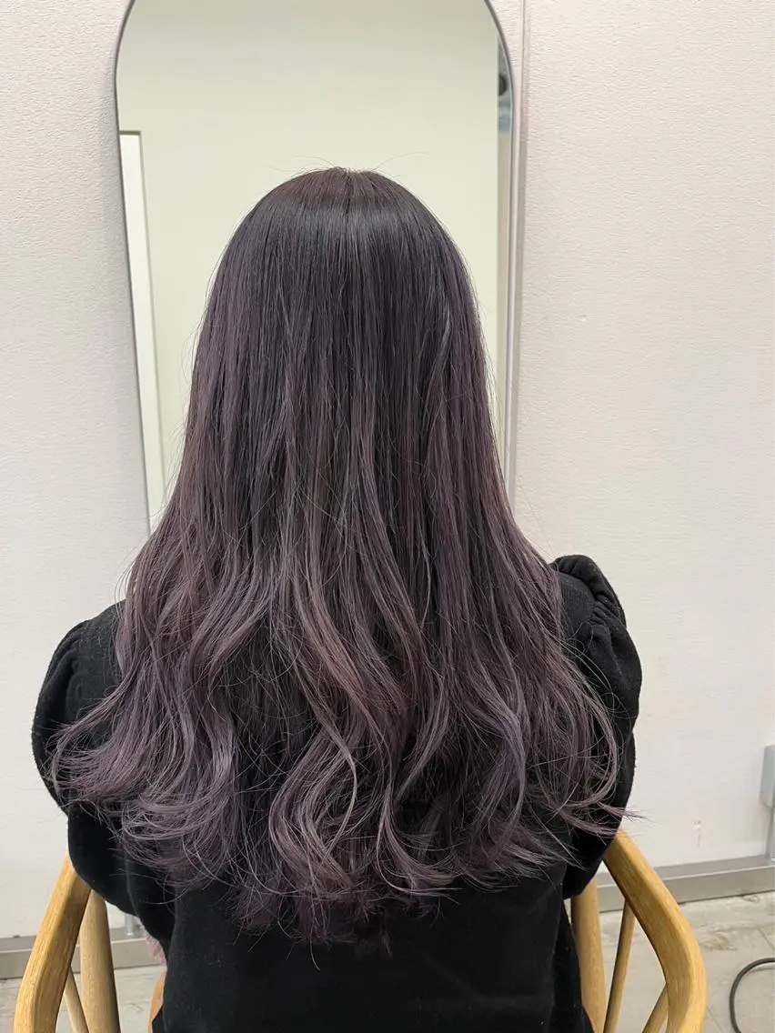 ロング カラー パープルカラー 暖色カラー/ ヘアセット🌛櫻井舞のヘアスタイル