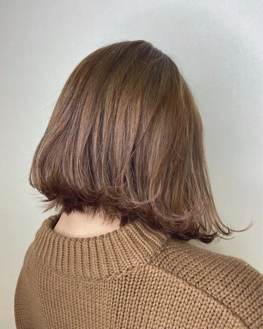 ミディアム カラー ヘアアレンジ ベージュカラー ブリーチ enurk店 🍋 M I K U  *のその他イメージ