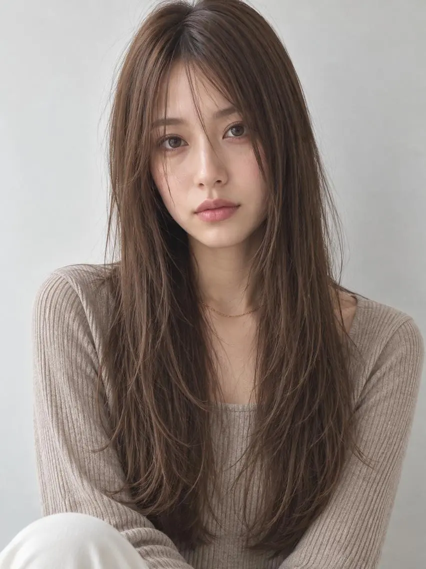 カラー ロング ブリーチ ケアブリーチ 透明感カラー ダブルカラー イヤリングカラー カット ヘアカラー トリートメント "オトナ髪”/ LAKA TOCCAのヘアスタイル