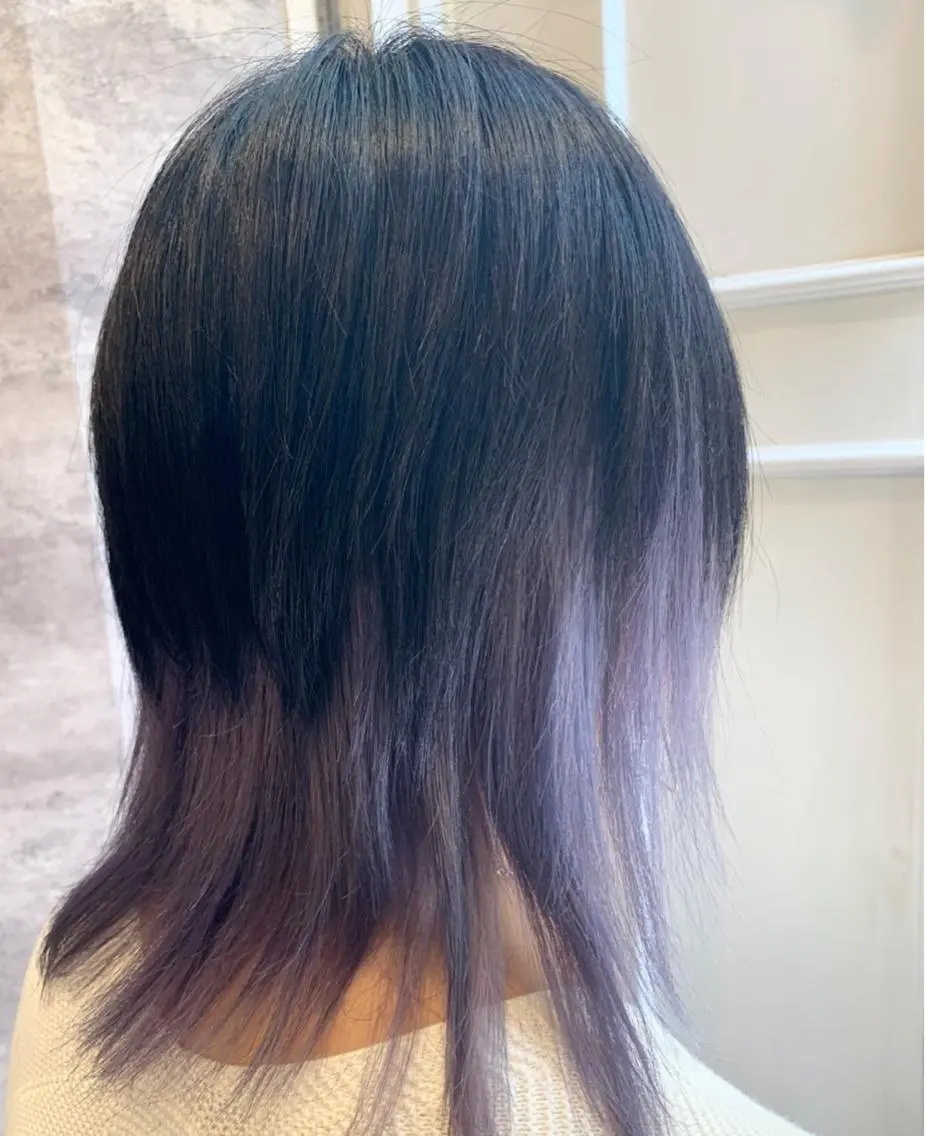 ミディアム カラー 黒髪 ラベンダーカラー 🫟Blanco🫟 Color&Careのヘアスタイル
