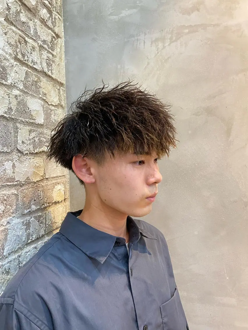 メンズ カット パーマ パーマ/レイヤー 🐯ヒョウガ🐯のヘアスタイル