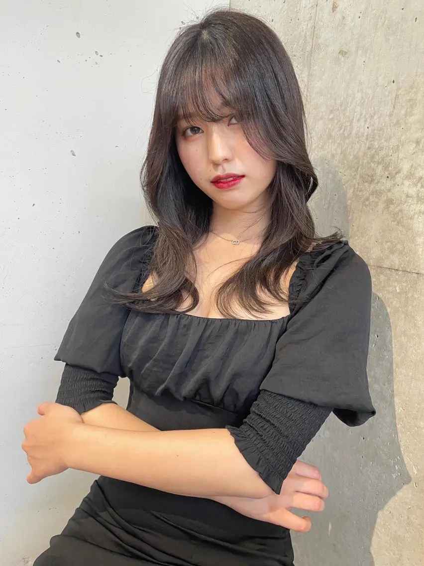 ロング カラー ヘアアレンジ 髙塚碧🇰🇷 韓国ヘア🎗️のヘアスタイル