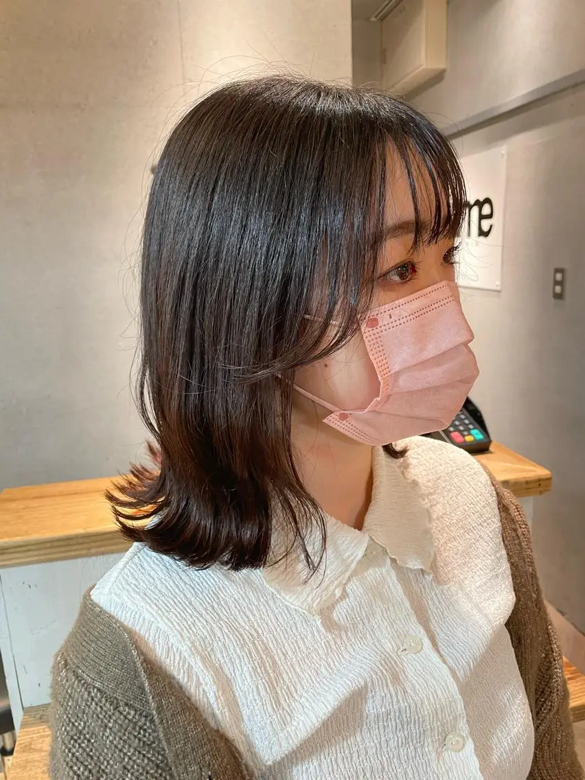 ミディアム カット トリートメント ヘッドスパ しのはら まどかのヘアスタイル