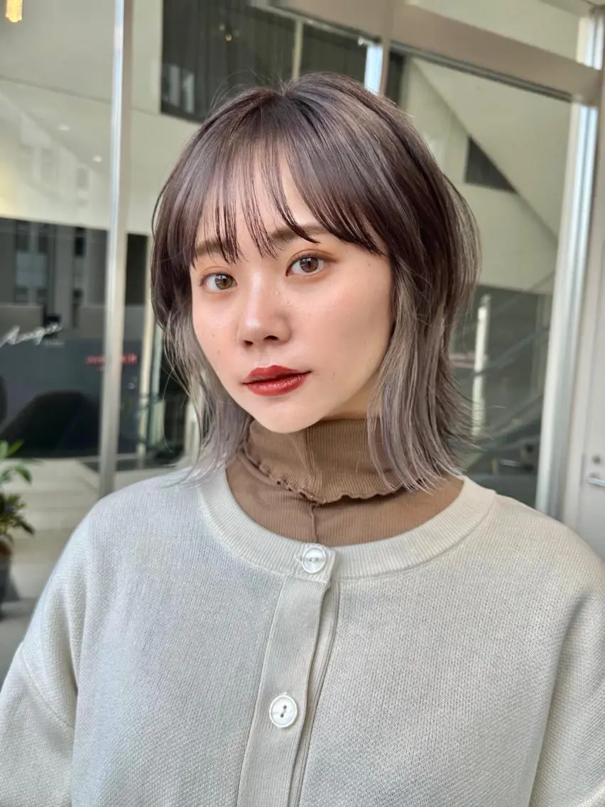 カラー ヘアカラー トリートメント 髪質改善🪄 イルミナカラー岩谷のヘアスタイル