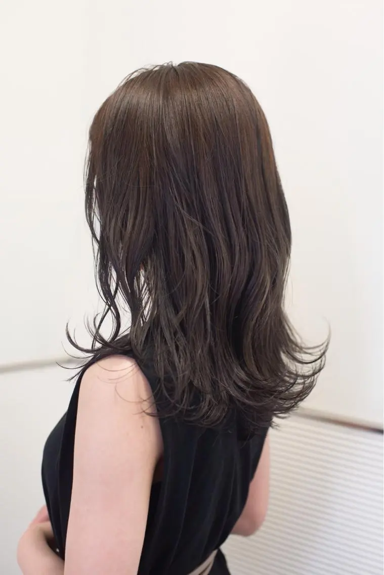 セミロング カラー 千葉 慎也のヘアスタイル