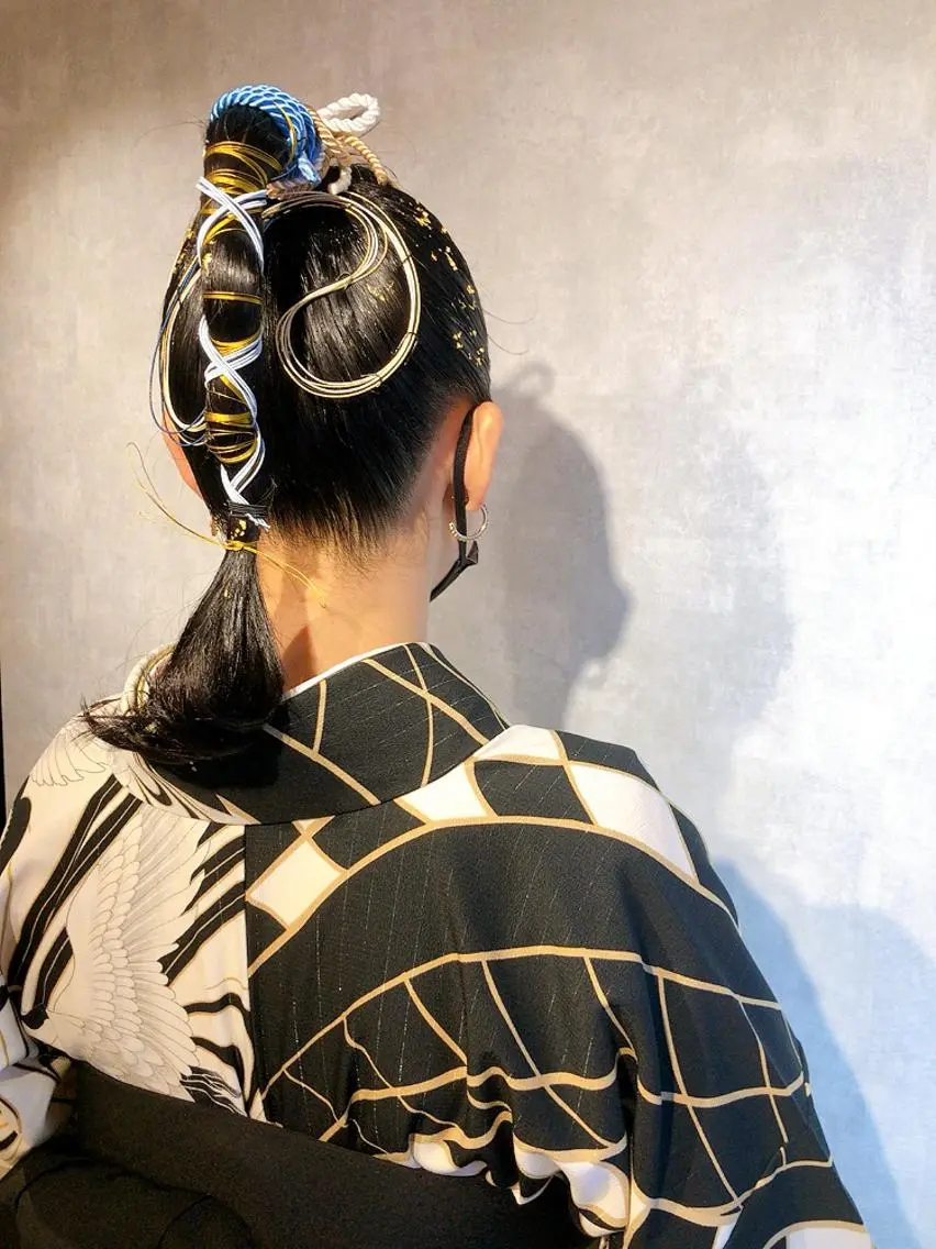 ロング ヘアアレンジ ポニーテール 卒業式のヘアスタイル ヘアセット 池田 みのりのヘアスタイル