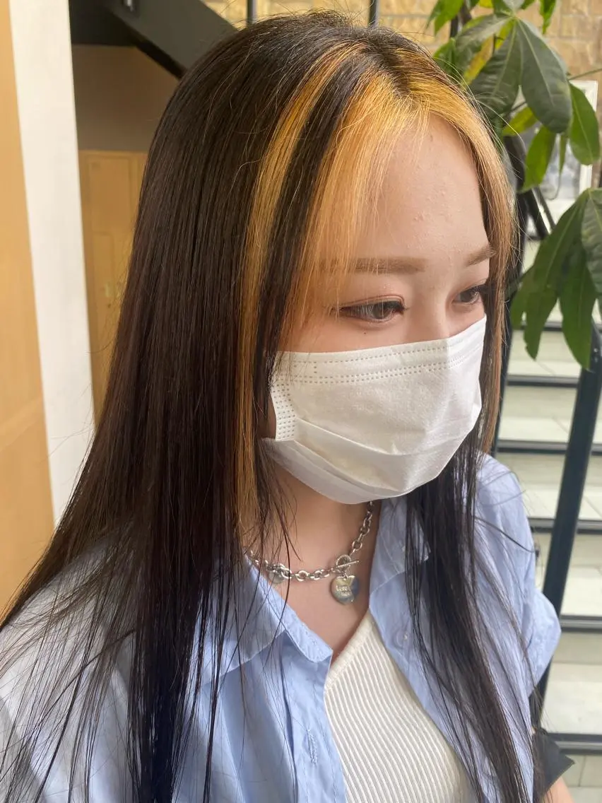 ロング カラー ヘアアレンジ TSUNA 🌙 Lim 五反田のマツエク・マツパデザイン