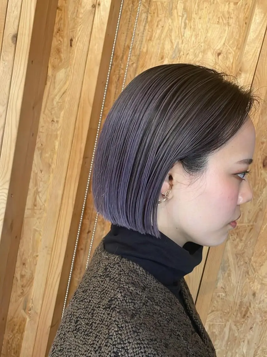 ショート カット ヘアカラー トリートメント ☘️レイヤー&ボブ× ハイトーン☘️初ボブのヘアスタイル