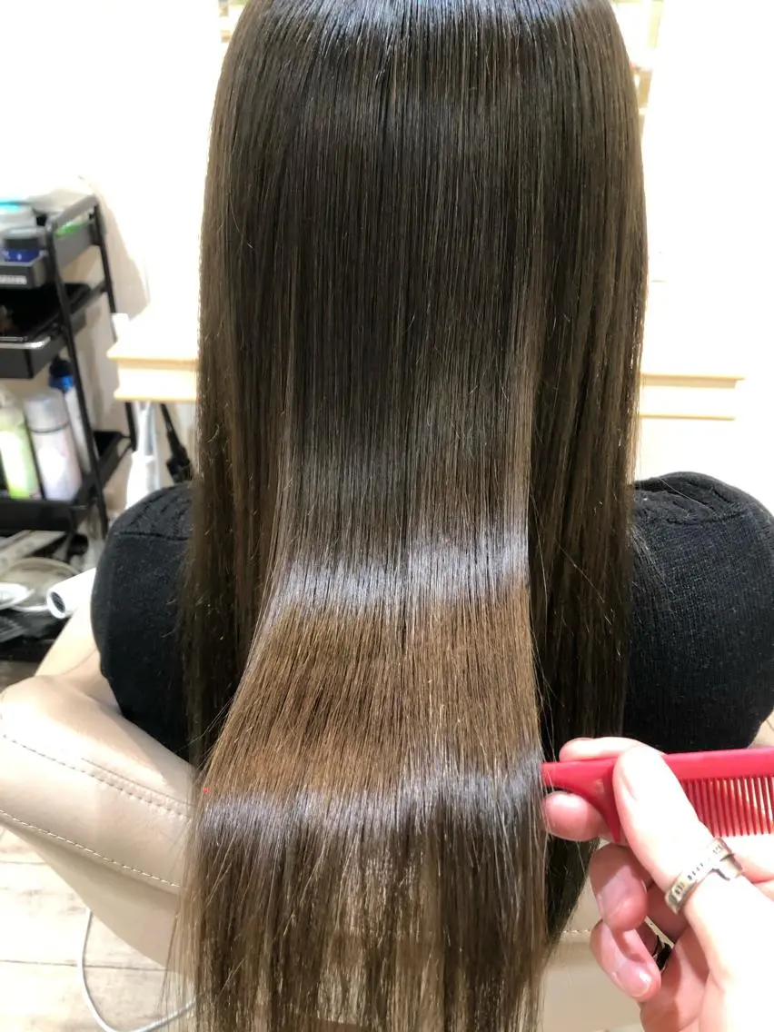 ロング 髪質改善 縮毛矯正 Ash 本八幡のヘアスタイル