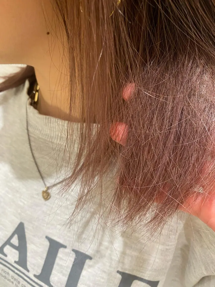 ミディアム カラー ベージュカラー ピンクカラー ピンクベージュ ヘアカラー 🌻おおとみはな/ レイヤー/Wカラ🌻のヘアスタイル