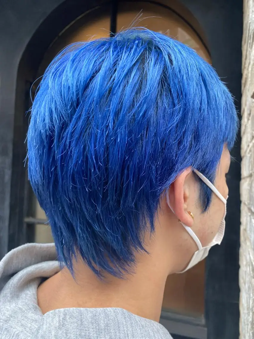 カラー ブリーチ ブルーカラー ハイトーンカラー ブリーチカラー⸜♡⸝ クルミ🐍のヘアスタイル