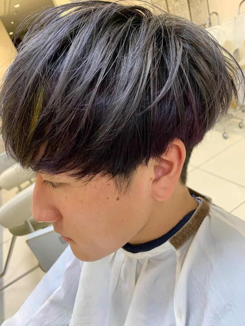 ショート カラー ヘアアレンジ ブリーチ メッシュ 店長 大方康暉のヘアスタイル