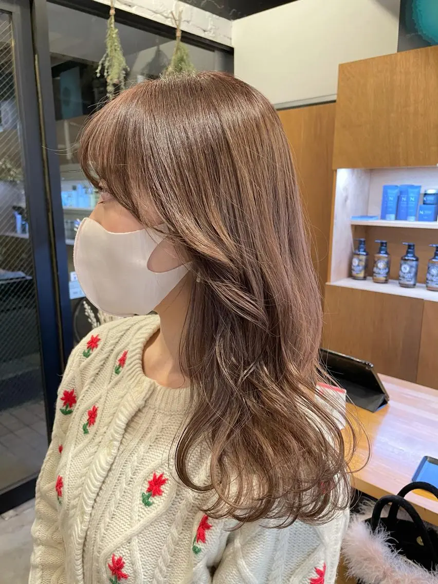 セミロング カラー 🌿レイヤーボブ/パ ーマ🌿 木梨健太のヘアスタイル