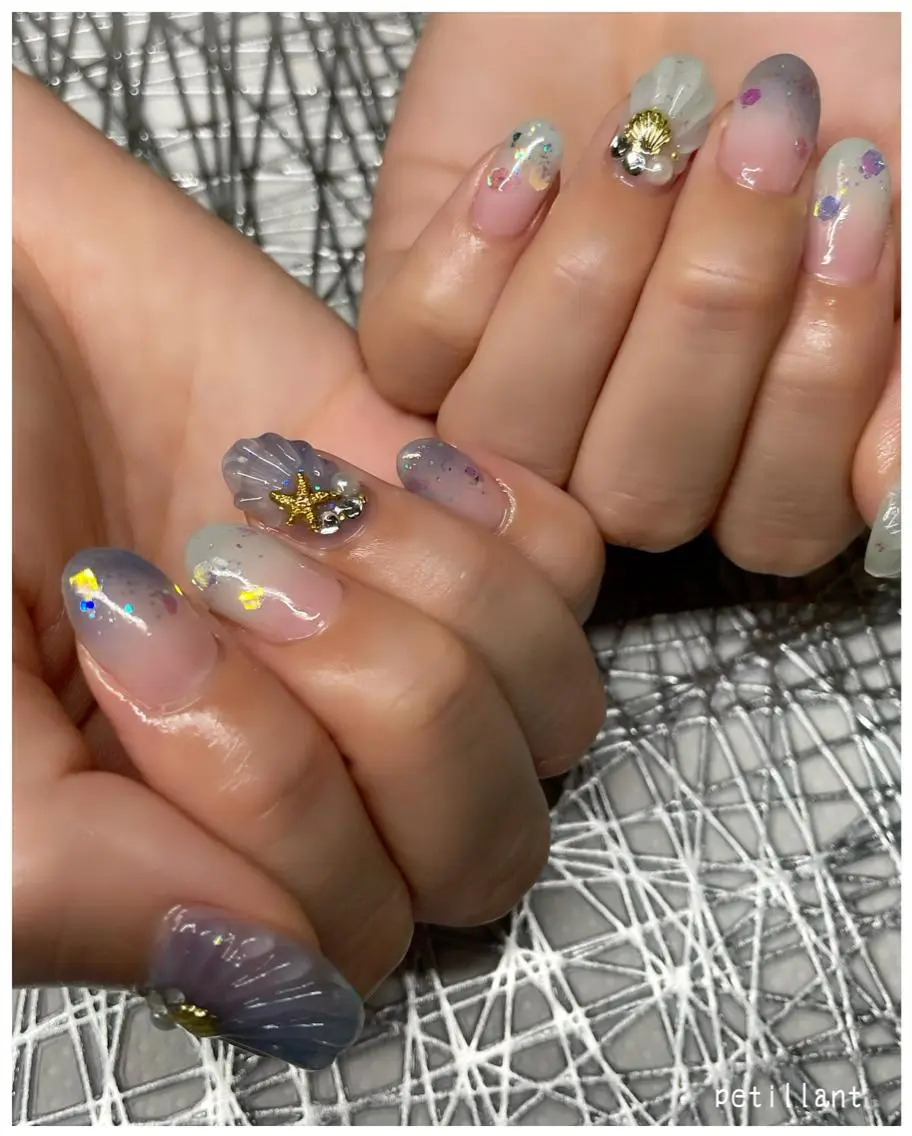 ネイル アートネイル フットネイル nail salon petillantのネイルデザイン