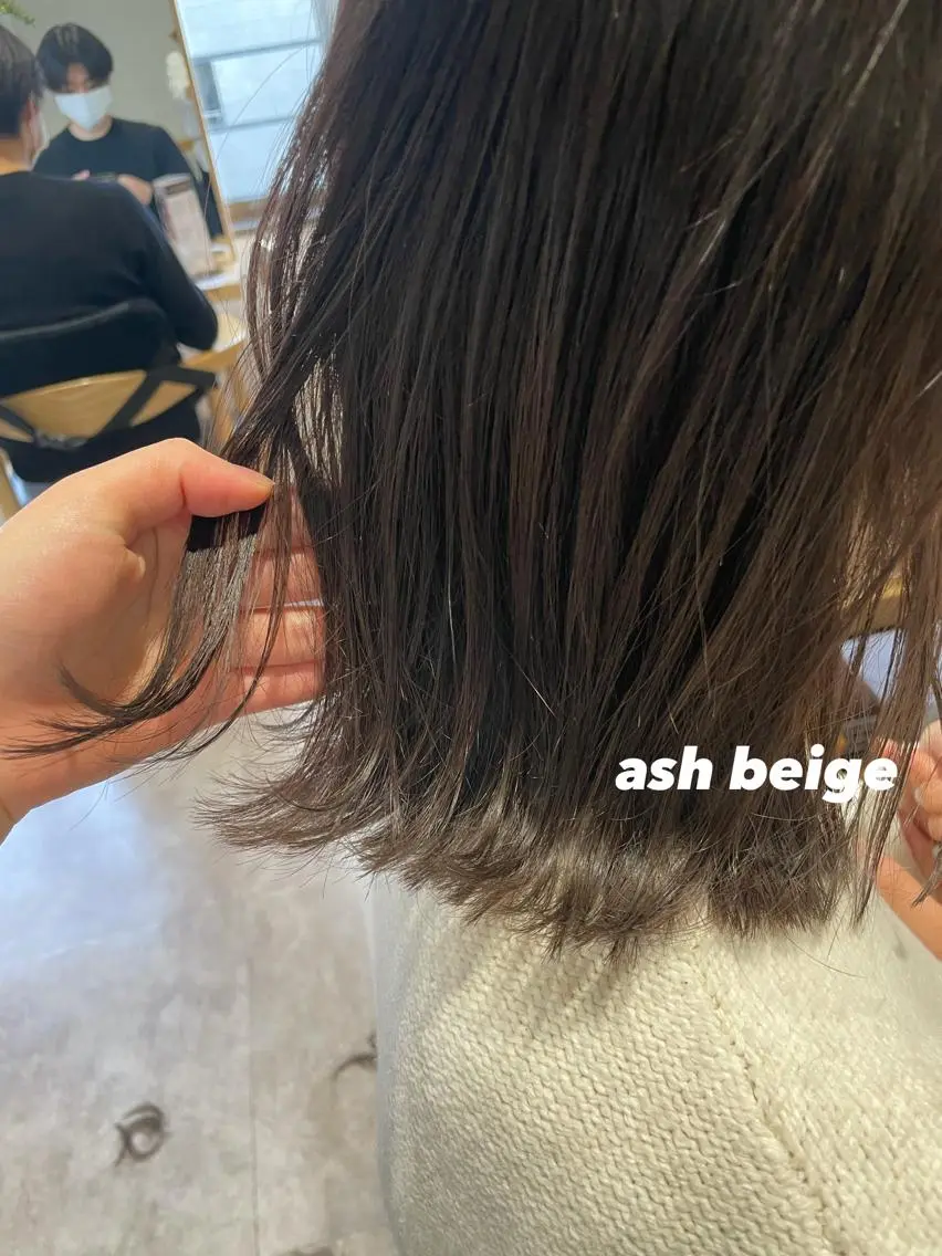 ミディアム カラー パーマ 透明感カラー ヘアカラー 🌿AMANE🌿 sakiのヘアスタイル