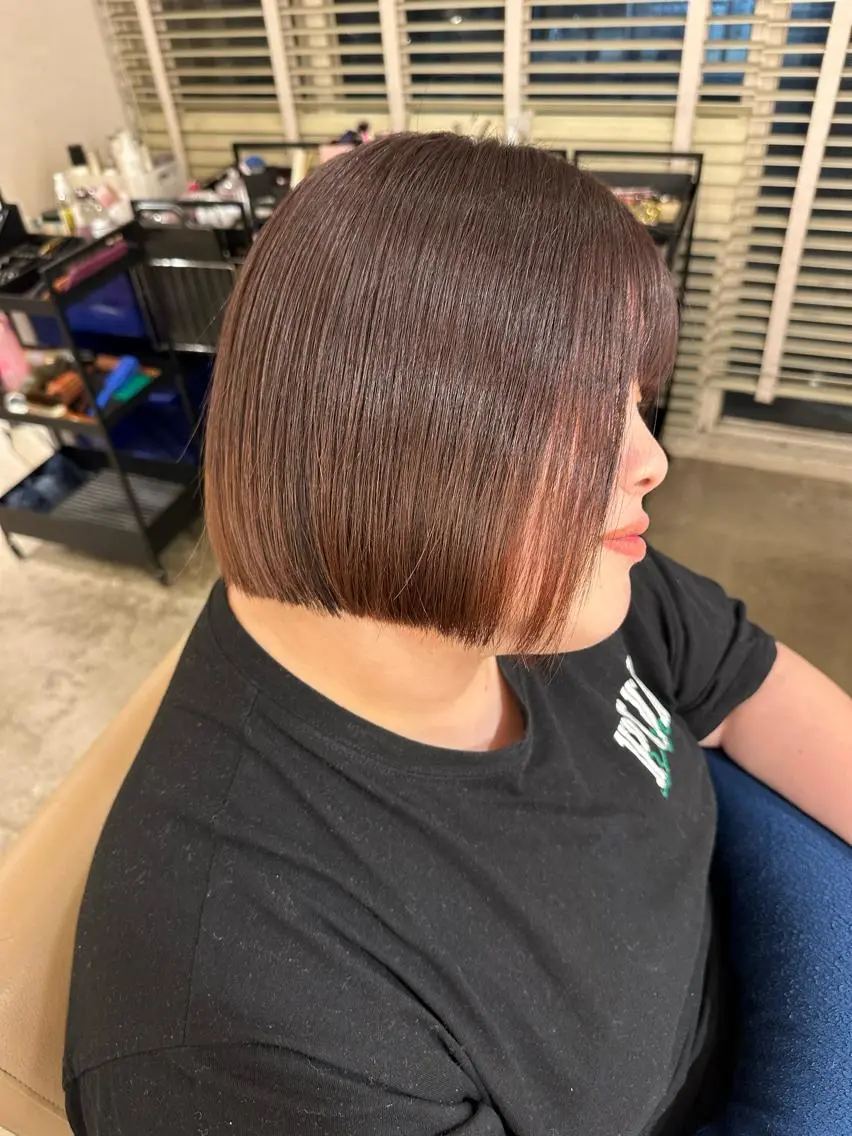 ショート カラー ブラウンカラー ピンクカラー ピンクブラウン ボブ micoto kuronoのヘアスタイル