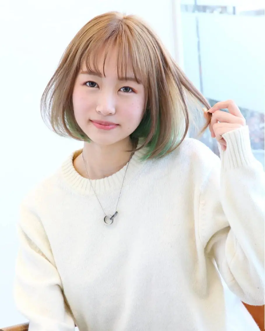 ショート カラー エメラルドグリーン ボブ 寿松木 亮のその他イメージ