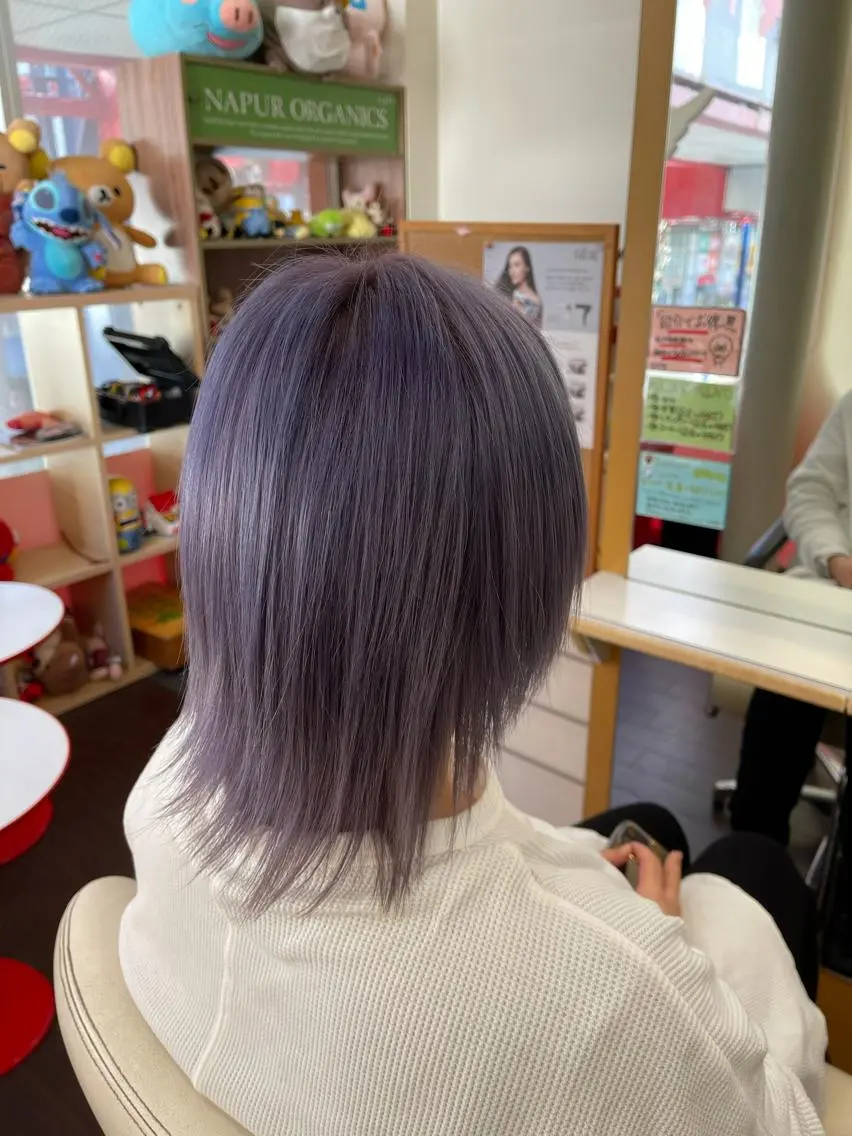 ミディアム ヘアカラー たけい ゆうきのヘアスタイル
