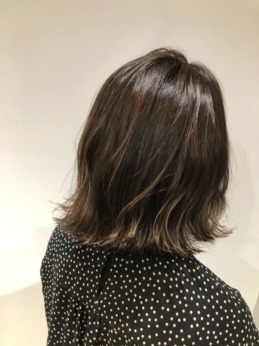 ショート ボブ ハイライト カット ヘアカラー トリートメント scene. haraのヘアスタイル