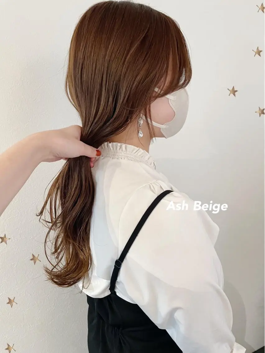 ロング カラー カット ヘアカラー 市川 千夏のヘアスタイル
