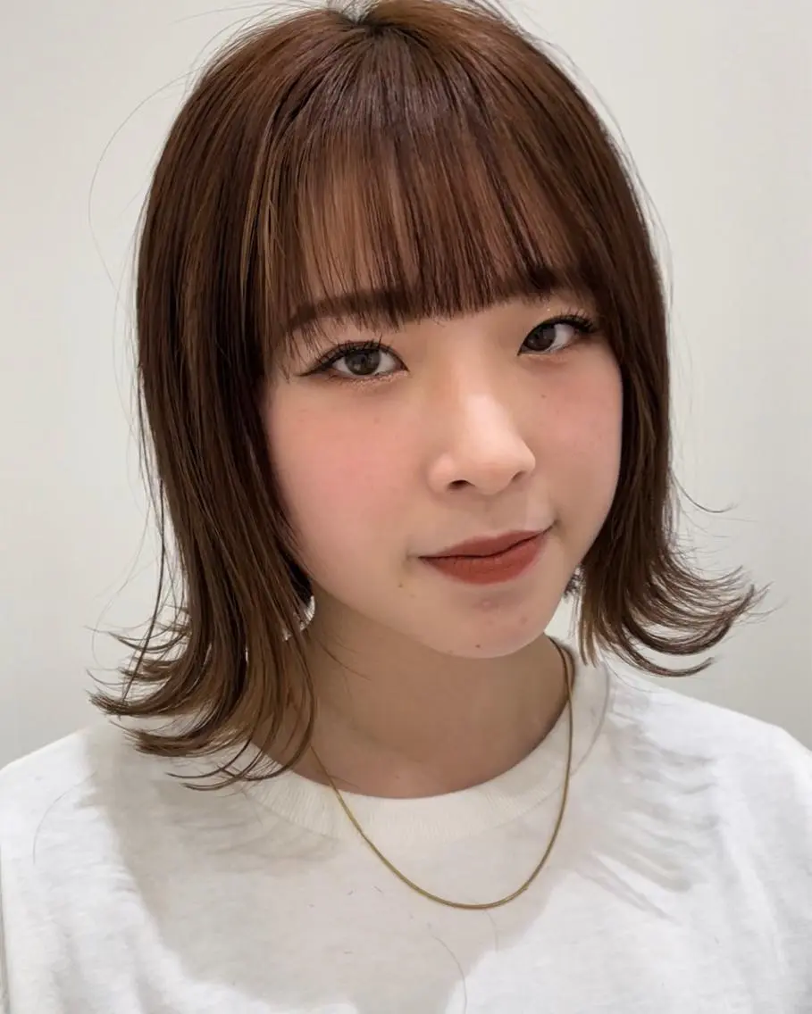 ショート カラー ワンレンボブ ショートボブ ボブ 髪質改善 ショートヘア 🌿レイヤー/ブリー チ/🌿JINのヘアスタイル