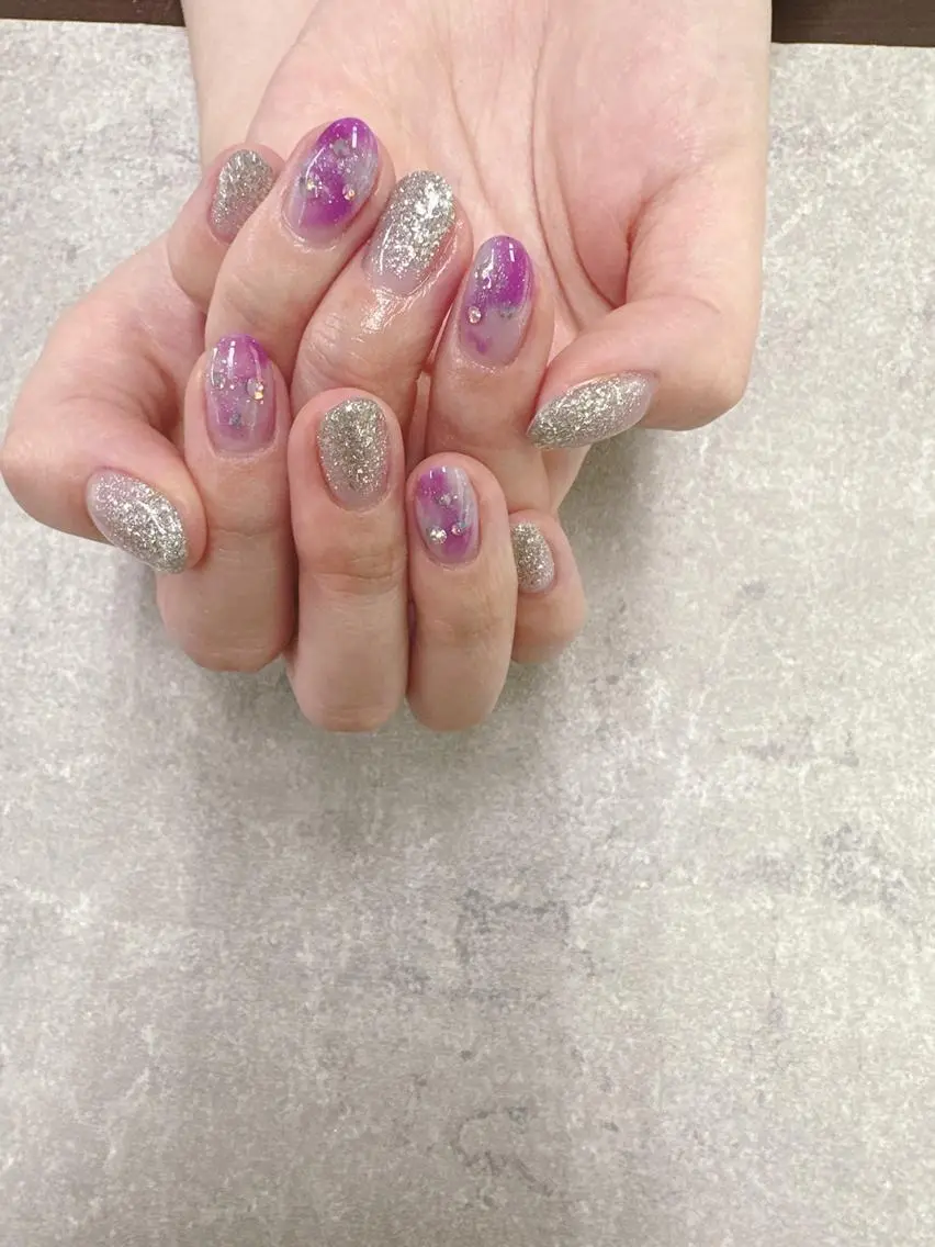 ネイル フットネイル フレンチネイル ジェルネイル ガラスフレンチ グラデーション ハンドネイル ハンドケア FASTNAIL PLUS 新宿店のネイルデザイン