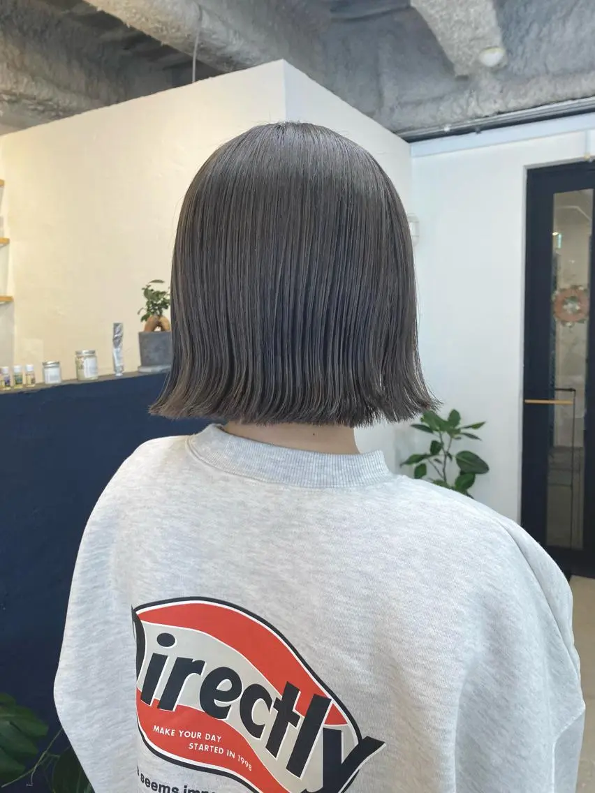ショート カラー 透明感カラー グレージュ 暖色系特化さくら /福岡天神/レイヤーのヘアスタイル