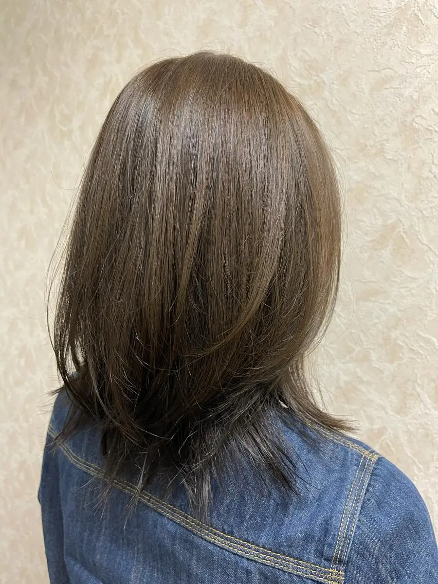 ミディアム カラー 透明感カラー 巻ける縮毛矯正✨ 木下晴一朗✨のヘアスタイル