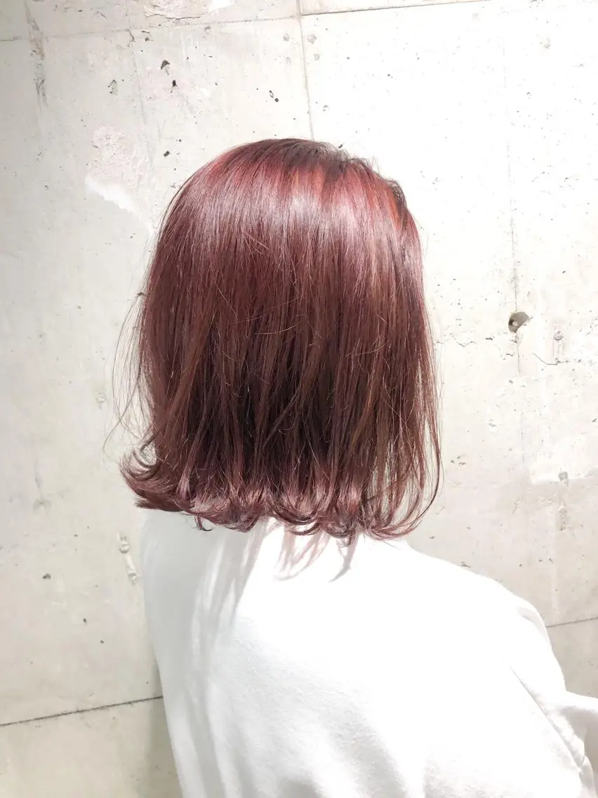 ミディアム カラー パーマ ヘアアレンジ メンズ マツエク・マツパ ピンクカラー カラーマツエク 当日予約⭕️ Rene’のヘアスタイル