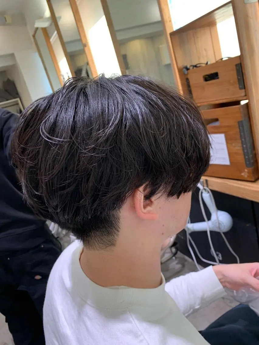 ショート パーマ メンズ カット パーマ ノグチ ナツコのヘアスタイル
