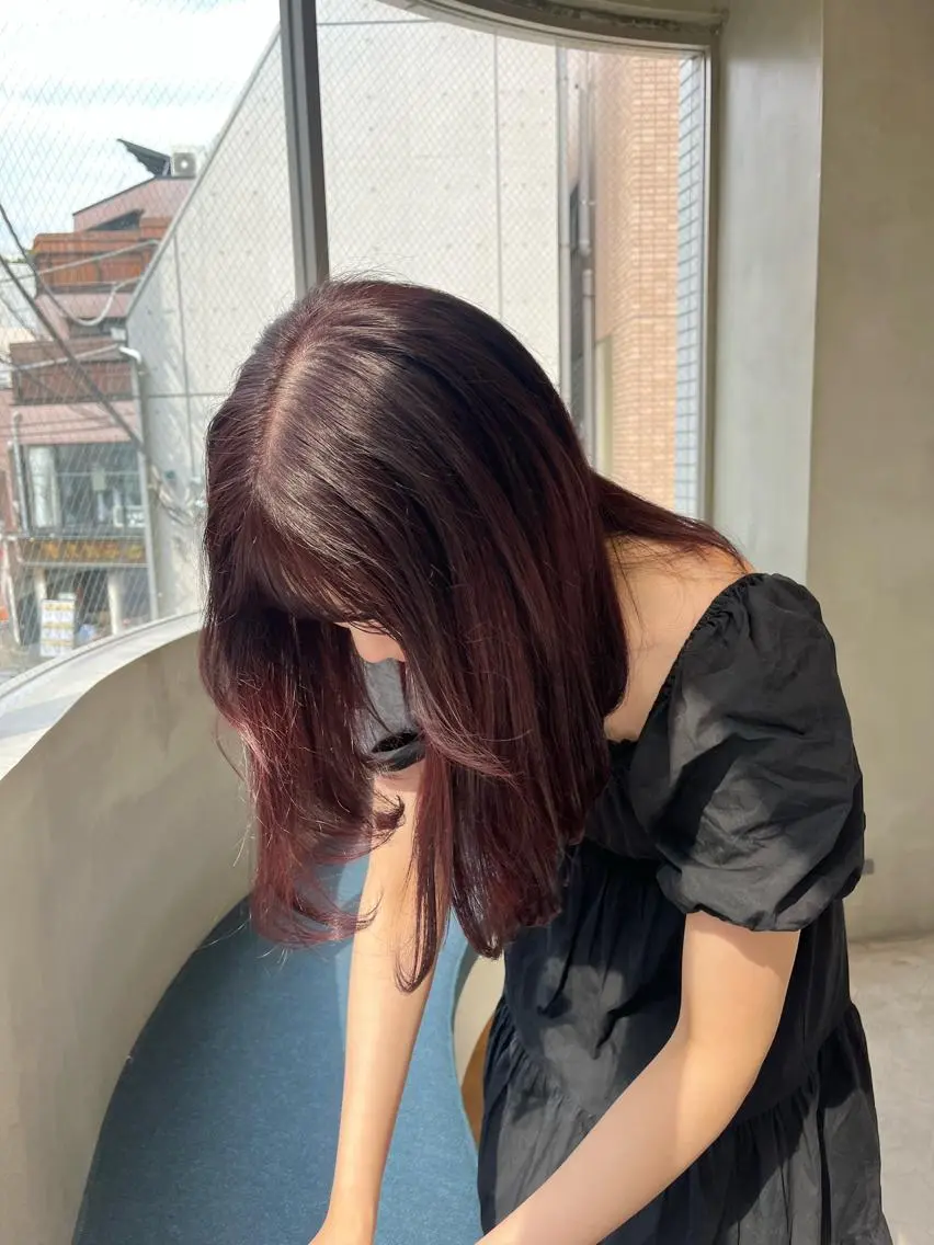 カラー ブリーチ ブリーチなしカラー ピンクカラー ayaka♡ 柔らかカラーのヘアスタイル