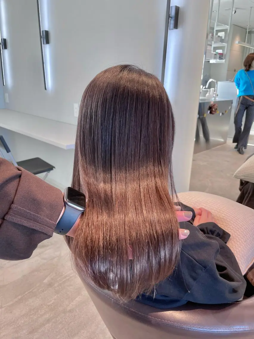 セミロング カラー ブラウンカラー ラベンダーカラー ラベンダーブラウン 中村 研介のヘアスタイル