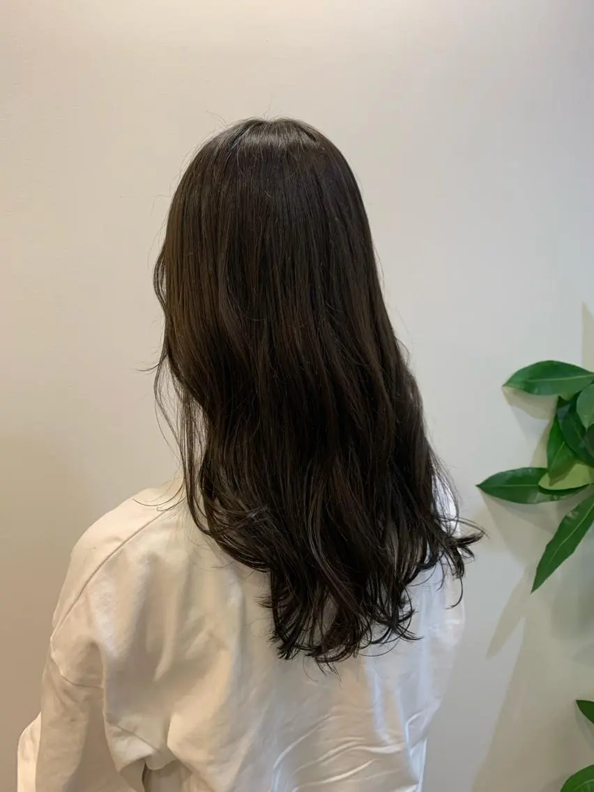 ロング カラー グレージュ イルミナカラー 韓国🇰🇷髪質改善 Chisaki치사키のヘアスタイル