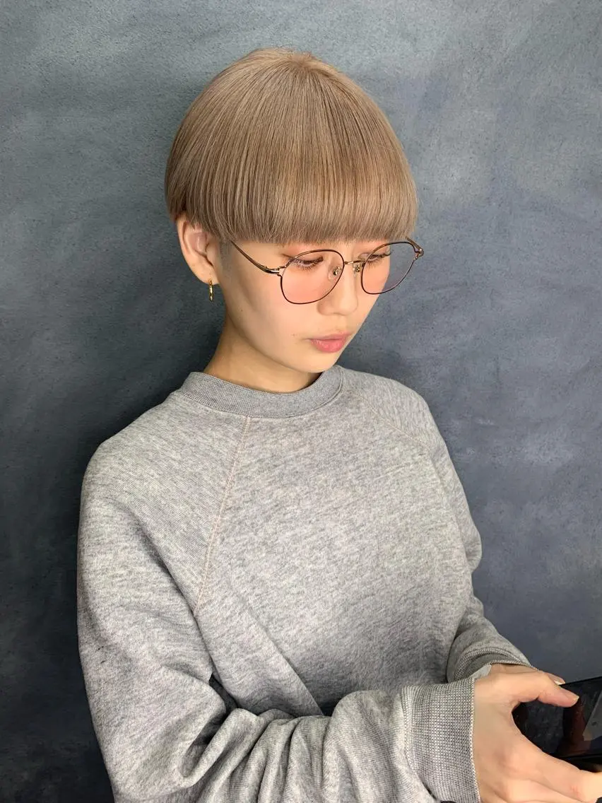ショート ヘアカラー トリートメント funo. ／透明感カラーのヘアスタイル