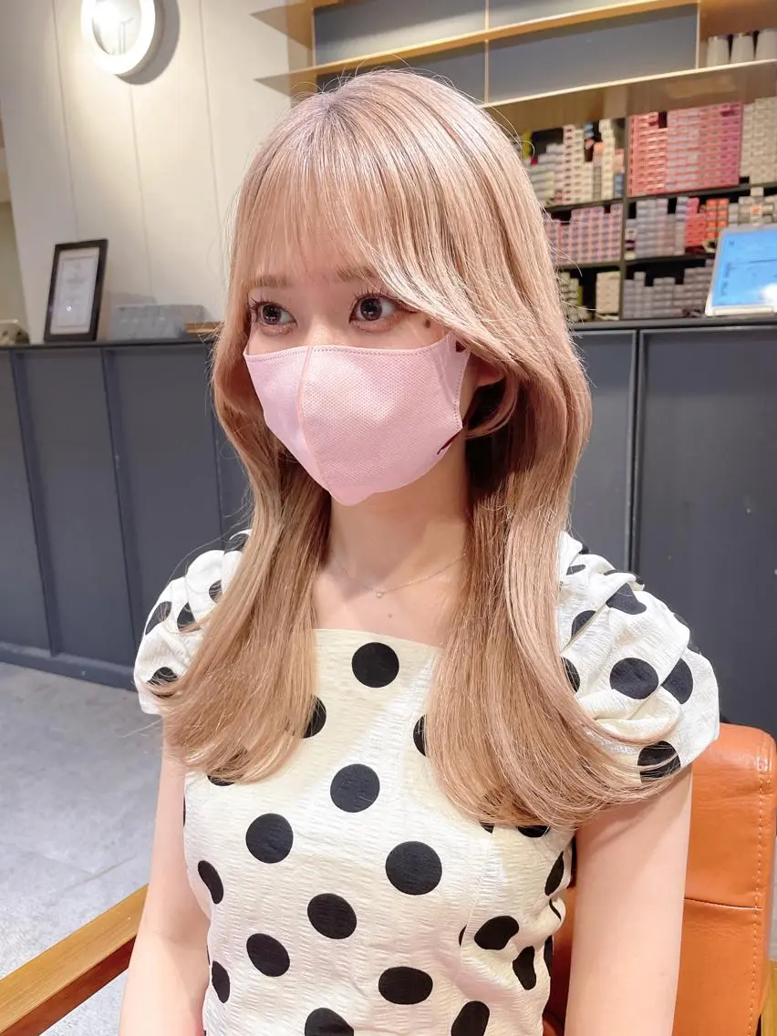 セミロング おくれ毛 石山 洸平のヘアスタイル
