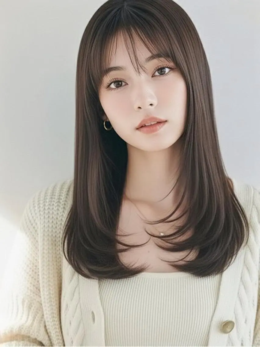 ロング ロングレイヤー レイヤーカット ロング ボブ 西宮北口/みなみのヘアスタイル