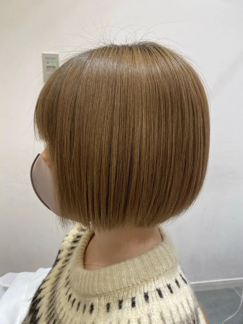ショート ボブ コテ巻き風パーマ✨ かつみのヘアスタイル