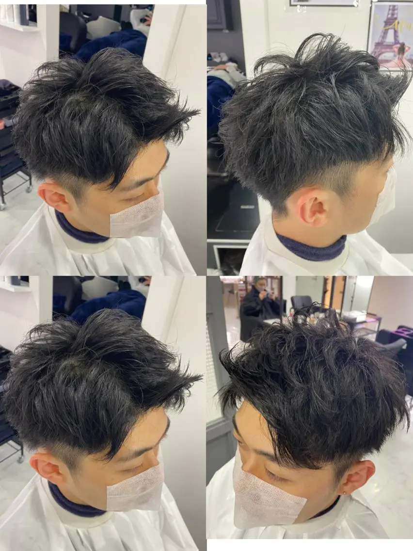 ショート カラー パーマ ヘアアレンジ メンズ 🔥メンズパーマ 特化 渡辺一翔のヘアスタイル