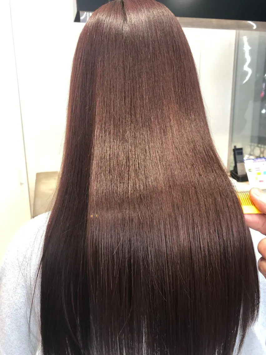 セミロング ヘアカラー 縮毛矯正 トリートメント 【髪質改善特化･ 福田航洋】のヘアスタイル