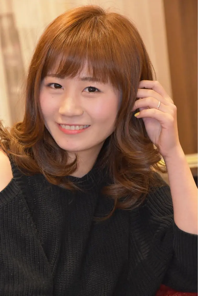 ミディアム カラー ブラウンカラー イエローカラー 長谷川 浩章のヘアスタイル