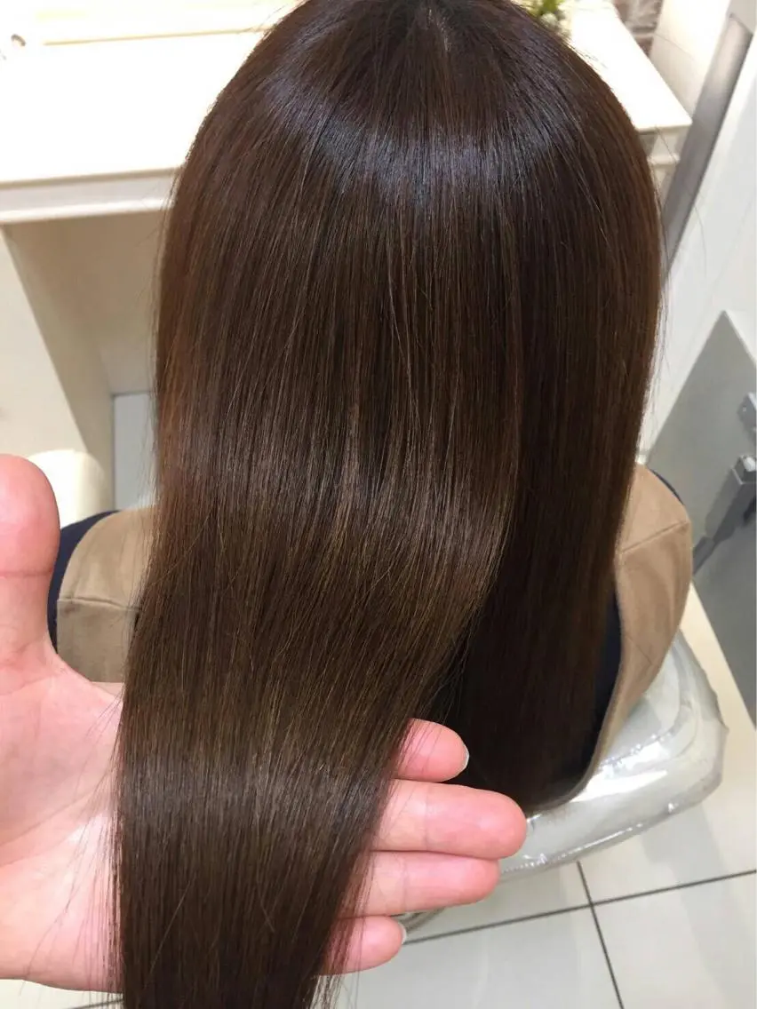 セミロング パーマ 丸みショートボブ タッセルボブ 吉野のヘアスタイル