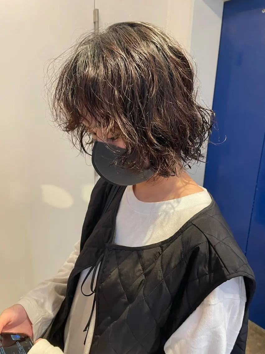 ミディアム パーマ ミディアムパーマ ボブ カット パーマ トリートメント レイヤー/似合わせ TAKUYAのヘアスタイル