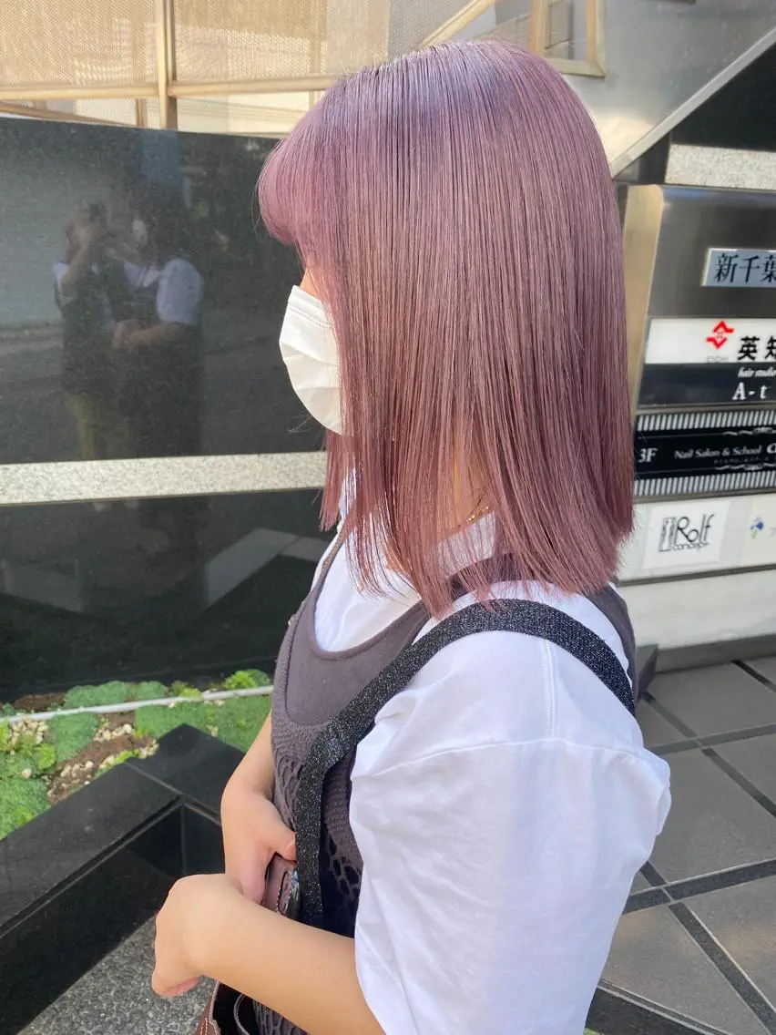 ミディアム カラー ラベンダーカラー ラベンダーピンク ピンクカラー fit stand /HIIRAGIのヘアスタイル