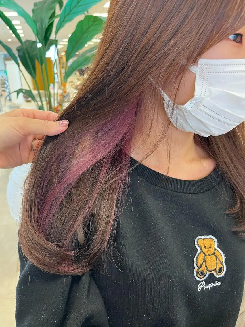 ミディアム カラー 暖色/ブリーチカラー 🎀 M i k uのヘアスタイル
