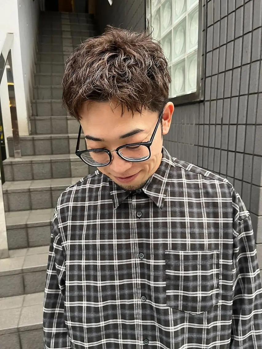 メンズ カット ヘアカラー FACE。 石川町のヘアスタイル