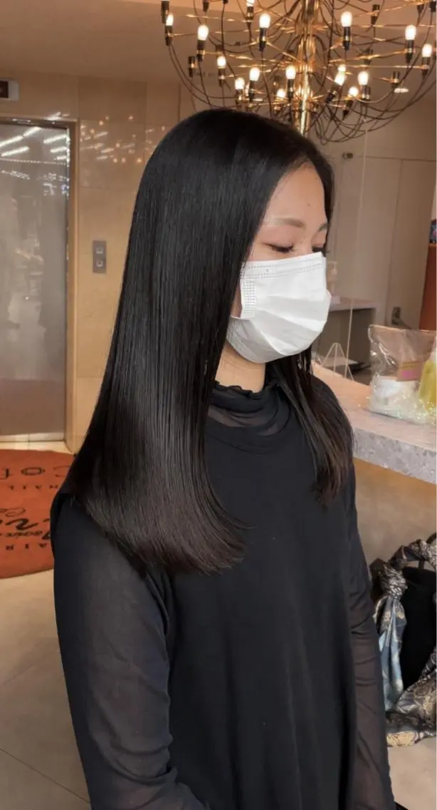 ロング カラー カット 縮毛矯正 髪質改善、癖毛直し 縮毛矯正が得意のヘアスタイル