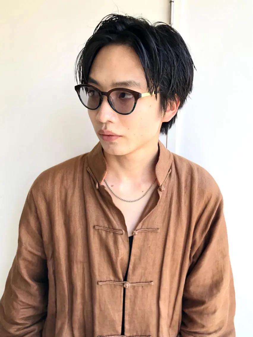 メンズ センターパート カット 渋谷メンズカット/ 工藤靖也のヘアスタイル