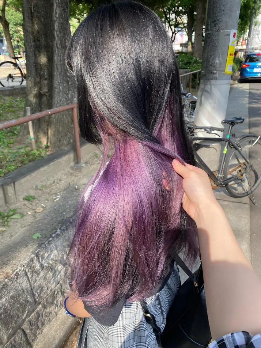 ロング パープルカラー 髪質改善/ TECHIのヘアスタイル