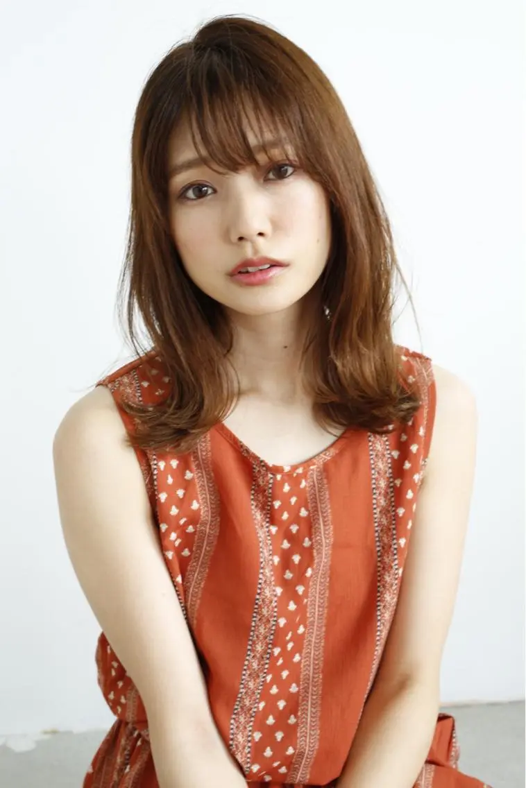 セミロング ハイライト 髪質改善 小顔カット 韓国ヘア🕊村上 ののこ🕊のヘアスタイル