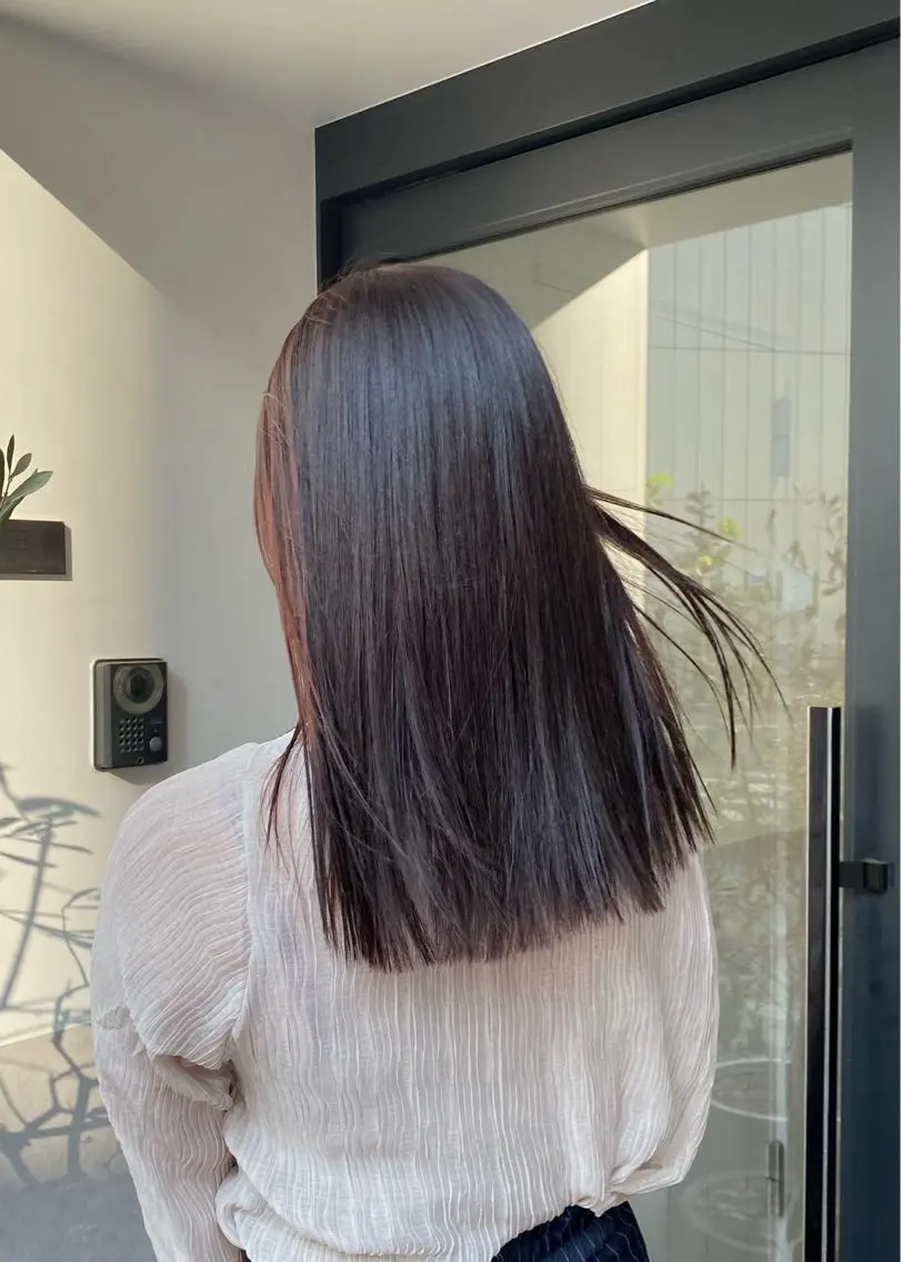 セミロング カラー アイブロウ ヘアカラー トリートメント お洒落カジュアル🍃 まなとのヘアスタイル